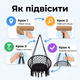 Подвесное кресло 120 кг с подушкой бразильская качель гамак 60 см диаметр для балкона сада кокон черный - изображение 8