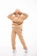 Детский спортивный утепленный костюм Kindamor Warm Autumn Beige для девочки, флис 116 см бежевый - изображение 4