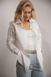 Сорочка бавовняна вільного крою Розмір L-XL (50-52) Молочний - изображение 6