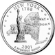 Монета 25 центів (квотер) США 2001 D UNC "Штати і території - Нью-Йорк". New York (quarter) - зображення 1