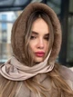 Косинка хустка норкова капор One Size світло-коричнева - изображение 1
