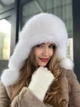 Вушанка з хутра фінського песця Zefur One size біла - изображение 3