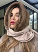 Косинка хустка норкова капор One Size світло-коричнева - изображение 10