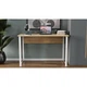 Письмовий стіл Ferrum-decor Курт метал білий, ДСП Дуб сонома 16 мм, 100x60х75 см - зображення 1