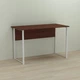 Письмовий стіл Ferrum-decor Курт метал білий, ДСП Венге 16 мм, 100x60х75 см - зображення 1