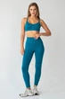 Женские бесшовные леггинсы с высокой посадкой Giulia FLEXING LEGGINGS ACTIVE L/XL Blue-lyons, спортивные лосины с микрофибры - изображение 3