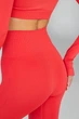 Женские бесшовные леггинсы с высокой посадкой Giulia FLEXING LEGGINGS ACTIVE L/XL Red-poppy, спортивные лосины с микрофибры - изображение 3