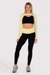 Женские бесшовные леггинсы с push-up эффектом и контрастным поясом Giulia FLEXING LEGGINGS GLAM S/M Multicolor-black/lemon grass, лосины из микрофибры - изображение 5