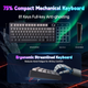 Игровая механическая клавиатура Aula F75 Max / Три режима подключения / LEOBOG Reaper Switch / Black Contour Lines - изображение 6