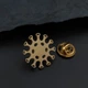 Значок из стали BROCHE брошь бижутерия Медицина Вирус золотистый BRGV115246 - изображение 4