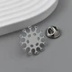 Значок из стали BROCHE брошь бижутерия Медицина Вирус серебристый BRGV115247 - изображение 4
