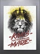 Мотиваційна картина Лев у короні в офіс - Lion Kings Made - 90х120 см - изображение 1