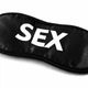 Маска для сна атласная с надписью SEX, Черная (Повязка на глаза для взрослых) - изображение 8