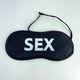 Маска для сна атласная с надписью SEX, Черная (Повязка на глаза для взрослых) - изображение 9