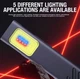 Акумуляторний плоский ліхтарик WS LED з USB-C, Магнітом і Потужністю 550Lm, Чорний - зображення 5