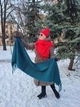 Женский теплый онотонный шарф Дред с бахромой Зеленый изумрудный кашемир 210х50 см00843/94 - изображение 1