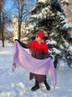 Женский теплый онотонный шарф Дред декоративной прошивкой и бахромой Лавандовый сиреневый кашемир 210х40 см 00843/07 - изображение 2