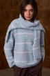 Женский свитер 2809 ТМ Triko Bakh 50-52 голубой/белый (2809_blue/white) - изображение 8