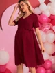 Жіноча сукня SHEIN 715089-1 2XL бордовий (2000004958862) - изображение 2