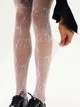 Женские колготки в сеточку с узором Hello Kitty бесшовные белые one size - изображение 5