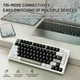 Механічна бездротова (Bluetooth + 2,4G) клавіатура з HOT SWAP Attack SHARK X86 Full Aluminum, 82 key PBT, RGB, Win,Mac OS, УКР та АНГЛ, Milk White (X86MW) - изображение 5