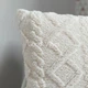Наволочка декоративная плюшевая с эффектом вязки в стиле бохо молочного цвета 40 х 40 см (NPL2023_11) - изображение 3