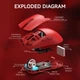Компютерна мышь ATTACK SHARK X11 (PAW3311, 22000 DPI, красная) - изображение 4