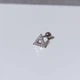 Серьга штанга для пирсинга хеликса, хряща уха DeKolie MK1197-1 серебряная - изображение 6