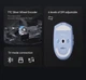 Миша бездротова ігрова MCHOSE G3 PAW3311, 12000 DPI 2,4G+Bluetooth+Wired Blue - зображення 4