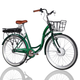 Велосипед з електроприводом 28" ST Dorozhnik eAQUAMARINE BH рама-19" 36B 13А*г 500Вт зелений з кошиком 2026 - зображення 1