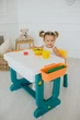 Комплект дитячий столик зі стільчиком POPPET Трансформер 6 в 1 + подушка на стілець та набір фломастерів (PP-004-G) - зображення 12