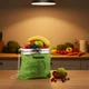 Многоразовая термо сумка мішок Vegetable для хранения овощей и фруктов еды в холодильнике салатовая с белым шнурком - изображение 2
