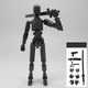 Робот конструктор багатосуглобовий рухомий манекен 3D Dummy 13 чорний (II) 34510 - зображення 1