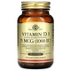 Витамины Solgar Vitamin D3 Cholecalciferol 25 мкг 1000 IU 100 капсул - изображение 1
