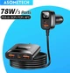 Автомобільний зарядний пристрій з USB Hub ASOMETECH EC-17 78W (PD3.0, QC4.0) 3USB+2TypeC LED Display Black (43688) - зображення 2