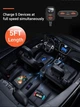 Автомобільний зарядний пристрій з USB Hub ASOMETECH EC-17 78W (PD3.0, QC4.0) 3USB+2TypeC LED Display Black (43688) - зображення 6