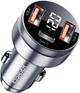 Автомобільний зарядний пристрій ESSAGER ES-CC10 80W (PPS, PD3.0, QC3.0) 2A+1C PowerDisplay Grey (43709) - зображення 1