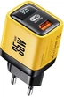Зарядний пристрій ASOMETECH CH009-H01 35Wmax GAN (PD3.0, QC3.0) порти USB + TypeC Yellow (43679) - зображення 1