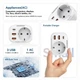 Зарядний пристрій ASOMETECH WP09-F-PD 33W GAN (PD3.0/QC4 порти 2USB+TypeC) Socket AC 4000W White (43696) - зображення 4