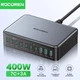 Настільний зарядний пристрій Rocoren 0262 400W GAN (PPS PD3.0 QC5.0) порти 3USB+7TypeC Black (43694) - зображення 3