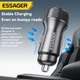 Автомобильное зарядное устройство ESSAGER ES-CC21 45W (FCP PD3.0 QC3.0) USB+TypeC PowerDisplay Grey (43713) - изображение 3