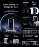 Настільний зарядний пристрій ASOMETECH HW186 240W GAN Power Display (EPR PD3.1 QC5.0) 4C+2A Silver (43050) - зображення 7