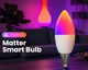 Лампа розумна MOES Matter Tuya WiFi E14, 9W, RGB+CCT, димування, 16 млн кольорів, Google Home, Alexa - зображення 2