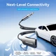Автомобільний аудіоприймач AUX TRS 3.5мм USB Bluetooth 5.4 Coiled Cable 1.5M Gray Zinc Alloy - изображение 3