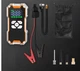 Пуско-зарядное устройство (бустер) для авто BAOLEXIN N5 22000 mAh, 12V 3200A, с компрессором 150 PSI — Jump Starter, Power Bank QC 3.0, LED-фонарь - изображение 5