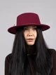 Шляпа женская канотье D.Hats цвет бордовый - изображение 3