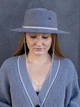 Шляпа шерстяная канотье с цепью D.Hats цвет серый - изображение 4