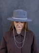 Шляпа шерстяная канотье с цепью D.Hats цвет серый - изображение 5