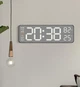 Годинник Deepfox DS-5513 LED цифровий електронний настільний / настінний Будильник Дата Температура Вологість 22.8х7.5см чорний - зображення 4