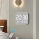 Годинник Deepfox DS-5516 LED цифровий електронний настінний / настільний Будильник Дата Температура 18,5х18,5см білий - зображення 1